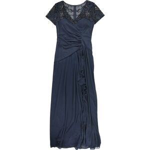 XSCAPE Womens Plus Size Ruched Gown Dress, NWT